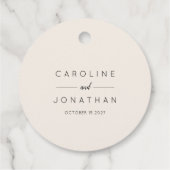 Moderne minimalistische legante aangepaste bruilof bedankjes labels (Achterkant)