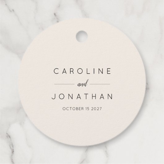 Moderne minimalistische legante aangepaste bruilof bedankjes labels (Achterkant)