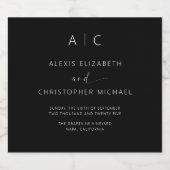 Moderne minimalistische legante bruiloft bier etiket (Enkel label)