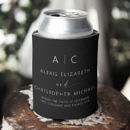 Moderne minimalistische legante bruiloft blikjeskoeler