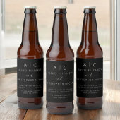 Moderne minimalistische legante bruiloft likeurfles etiket