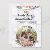 Moderne minimalistische legante bruiloft save the date (Voorkant)