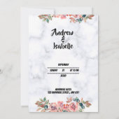 Moderne minimalistische legante bruiloft save the date (Achterkant)