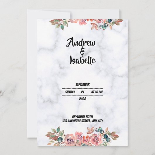Moderne minimalistische legante bruiloft save the date (Achterkant)