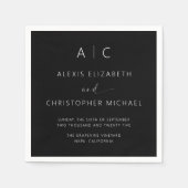 Moderne minimalistische legante bruiloft servet (Voorkant)