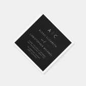 Moderne minimalistische legante bruiloft servet (Hoek)