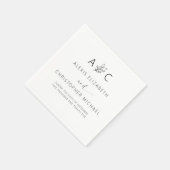 Moderne minimalistische legante bruiloft servet (Hoek)