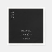 Moderne minimalistische legante bruiloft servet (Voorkant)