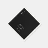 Moderne minimalistische legante bruiloft servet (Hoek)