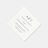 Moderne minimalistische legante bruiloft servet (Hoek)