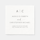 Moderne minimalistische legante bruiloft servet (Voorkant)