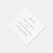 Moderne minimalistische legante bruiloft servet (Hoek)