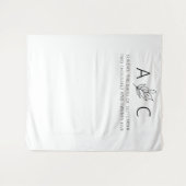 Moderne minimalistische legante bruiloft wandkleed (Voorkant (horizontaal))