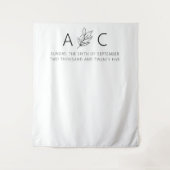 Moderne minimalistische legante bruiloft wandkleed (Voorkant)