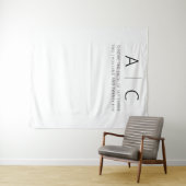 Moderne minimalistische legante bruiloft wandkleed (In Situ (horizontaal))