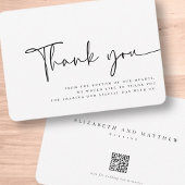 Moderne minimalistische legante eenvoudige bruilof bedankkaart