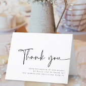 Moderne minimalistische legante eenvoudige bruilof bedankkaart