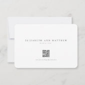 Moderne minimalistische legante eenvoudige bruilof bedankkaart (Achterkant)