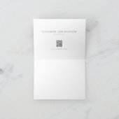 Moderne minimalistische legante eenvoudige bruilof bedankkaart (Binnen)