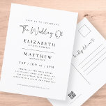 Moderne minimalistische legante eenvoudige bruilof briefkaart<br><div class="desc">Bestaat uit cursief script en serif typografie. Allemaal tegen een achtergrond van zuiver wit. Deze elementen zijn modern,  eenvoudig en chic. Dit is ontworpen door White Paper Birch Co. exclusief voor Zazzle. Hier te vinden op: http://www.zazzle.com/store/whitepaperbirch</div>