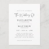 Moderne minimalistische legante eenvoudige bruilof briefkaart (Voorkant)