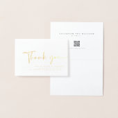 Moderne minimalistische legante eenvoudige bruilof folie kaarten (Display)