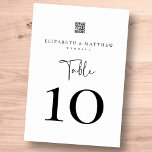 Moderne minimalistische legante eenvoudige bruilof kaart<br><div class="desc">Ideaal voor omgezette tabelkaarten. Bestaat uit modern cursief script en serif typografie. Deze elementen zijn eenvoudig,  tijdloos en klassiek. Dit is ontworpen door White Paper Birch Co. exclusief voor Zazzle. Hier te vinden op: http://www.zazzle.com/store/whitepaperbirch</div>