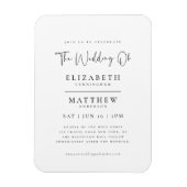 Moderne minimalistische legante eenvoudige bruilof magneet (Verticaal)