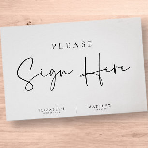 Moderne minimalistische legante eenvoudige bruilof poster