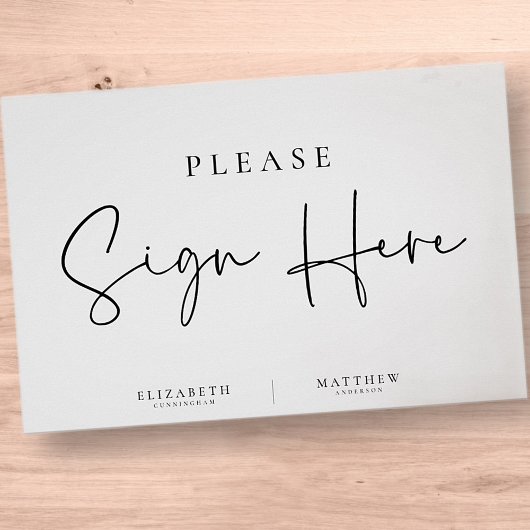 Moderne minimalistische legante eenvoudige bruilof poster