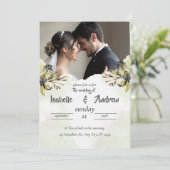 Moderne minimalistische legante eenvoudige bruilof save the date (Staand voorkant)