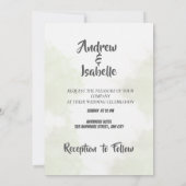 Moderne minimalistische legante eenvoudige bruilof save the date (Achterkant)