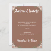 Moderne minimalistische legante eenvoudige bruilof save the date (Achterkant)