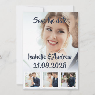 Moderne minimalistische legante eenvoudige bruilof save the date