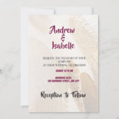 Moderne minimalistische legante eenvoudige bruilof save the date (Achterkant)