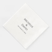 Moderne minimalistische legante eenvoudige bruilof servet (Hoek)