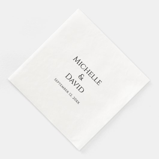 Moderne minimalistische legante eenvoudige bruilof servet (Hoek)