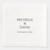 Moderne minimalistische legante eenvoudige bruilof servet (Voorkant)