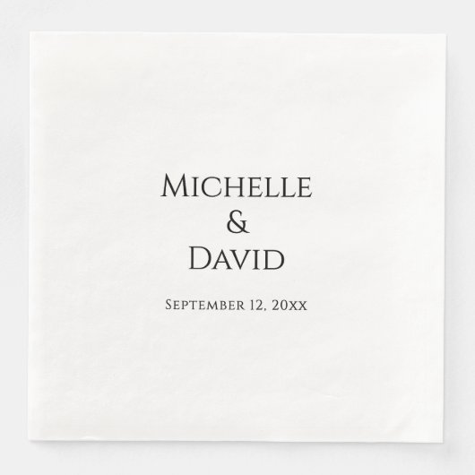 Moderne minimalistische legante eenvoudige bruilof servet (Voorkant)