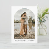 Moderne minimalistische legante fotowedstrijd kaart (Staand voorkant)