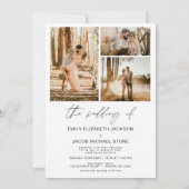 Moderne minimalistische legante fotowedstrijd kaart (Achterkant)