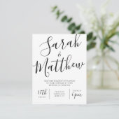 Moderne minimalistische legante kalligrafie kaart (Staand voorkant)