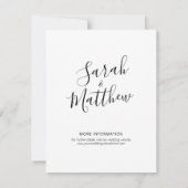 Moderne minimalistische legante kalligrafie kaart (Achterkant)