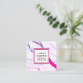 Moderne minimalistische legante marmer Makeup arti Vierkante Visitekaartje (Staand voorkant)