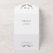 Moderne minimalistische legante olievlek QR-code b All In One Uitnodiging (Buitenkant)