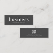 Moderne minimalistische legante Simple Chic Scan Q Mini Visitekaartje (Voorkant / Achterkant)