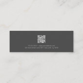 Moderne minimalistische legante Simple Chic Scan Q Mini Visitekaartje (Achterkant)