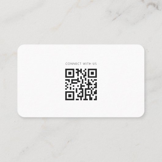 Moderne minimalistische legante Simple Chic Scan Q Visitekaartje (Achterkant)