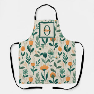 Moderne Minimalistische Lente Bloemen Schort