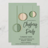 Moderne minimalistische leuke ornamenten kerstfees kaart (Voorkant / Achterkant)